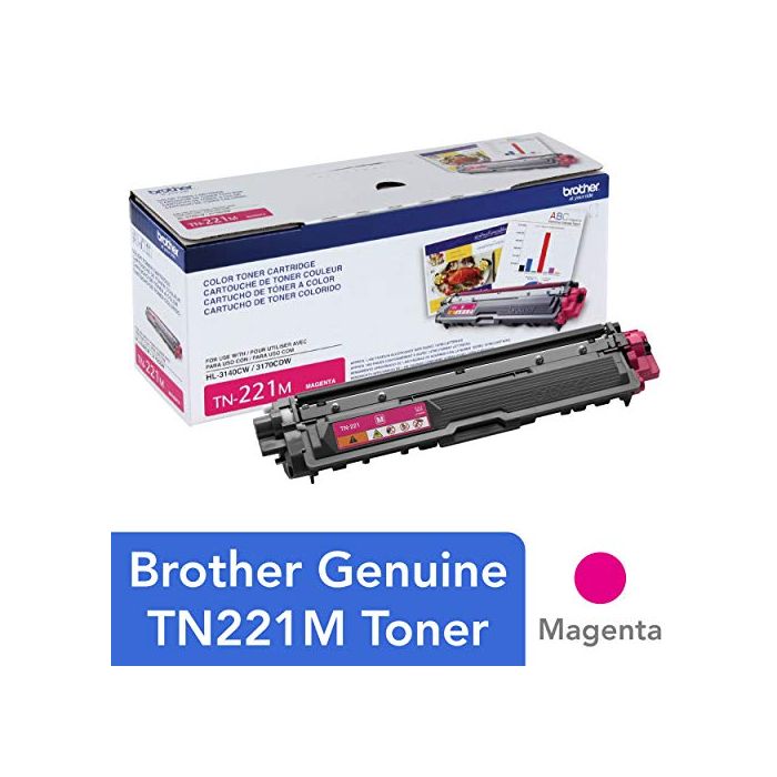 Brother TN-221M DCP-9015 9020 3150 3170 3180 MFC-9130 9140 9330 9340 Cartridge (Magenta) in Retail TN221M | Fast Server Corp. www.srvfast.com