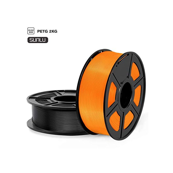 SUNLU PETG 3D Printer Filament PETG Filament 1.75mm Dimensional Accuracy  +/- 0.02 mm 2 kg Spool PETG Black+Orange PETG