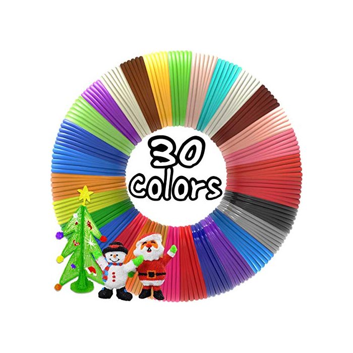 dikale 3D Pen Filament Refills 30 Colors Bonus 250 Stencils eBooks