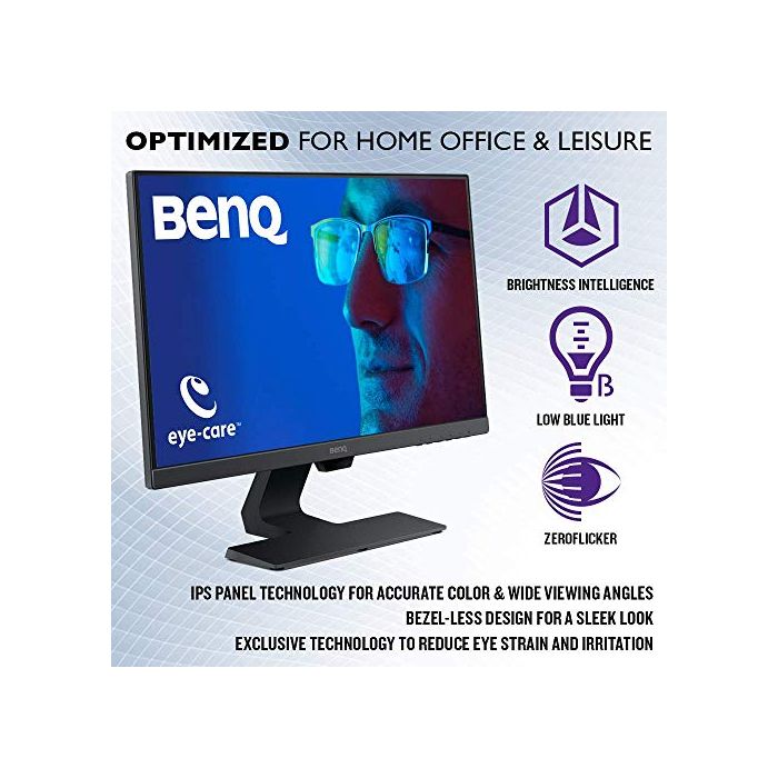 Benq 24 Inch Ips Monitor 1080p Proprietary Eye Care Tech Ultra Slim Bezel Adaptive Brightness For Image Quality Speakers Gw2480 Gw2480 Fast Server Corp Www Srvfast Com