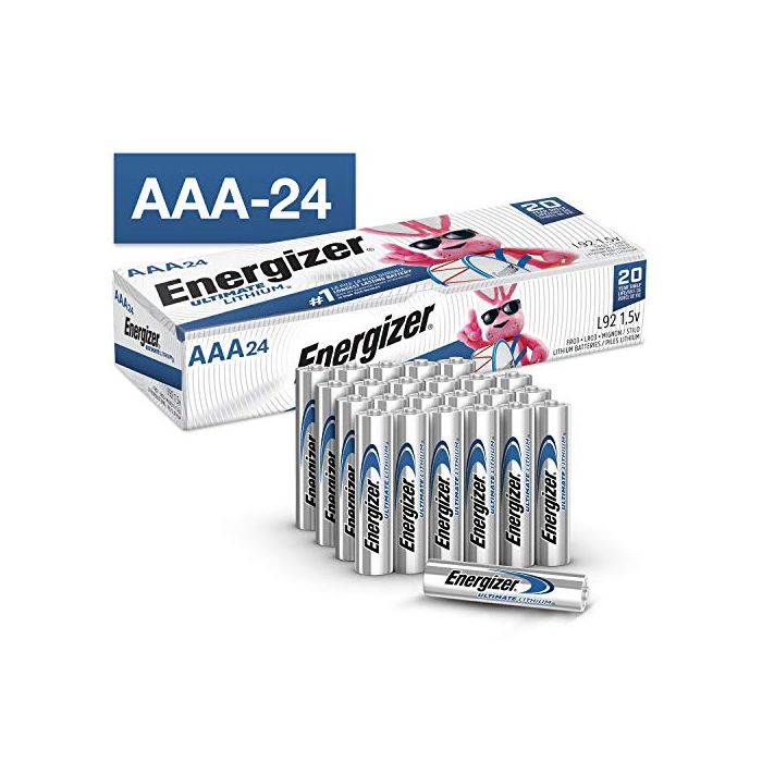 Energizer AAA Lithium Batteries Ultimate Lithium Triple A Battery (24 Count)  Longest-Lasting AAA Battery L92SBP-24