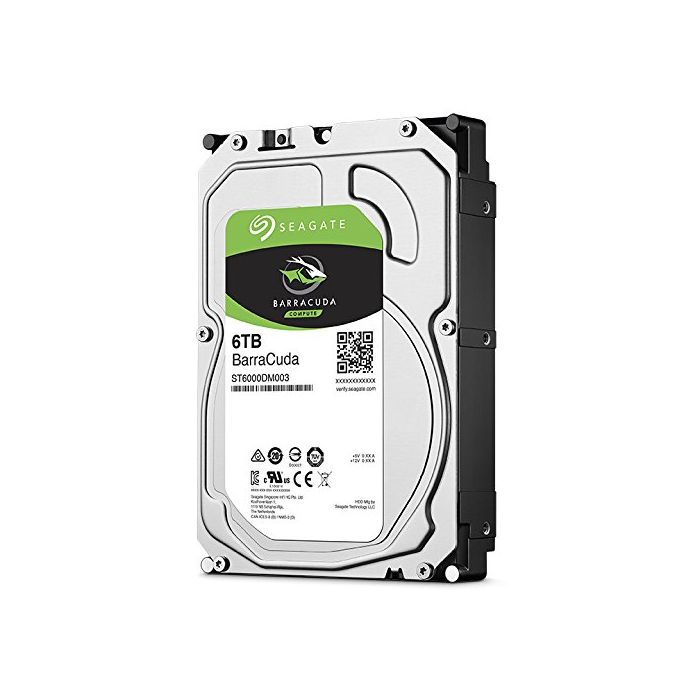 Seagate BarraCuda 6TB Internal Hard Drive HDD – 3.5 Inch SATA 6 Gb/s 5400  RPM 256MB Cache for Computer Desktop PC – Frustration Free Packaging