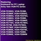 Replacing Keyboard for Sony Vaio VGN-FE series