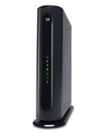 MOTOROLA MG7550 16x4 Cable Modem Plus AC1900 Dual Band WiFi Gigabit Router with Power Boost and DFS 686 Mbps Maximum DOCSIS 3.0 - Approved by Comcast Xfinity Cox Charter Spectrum More (Black) MG7550-10